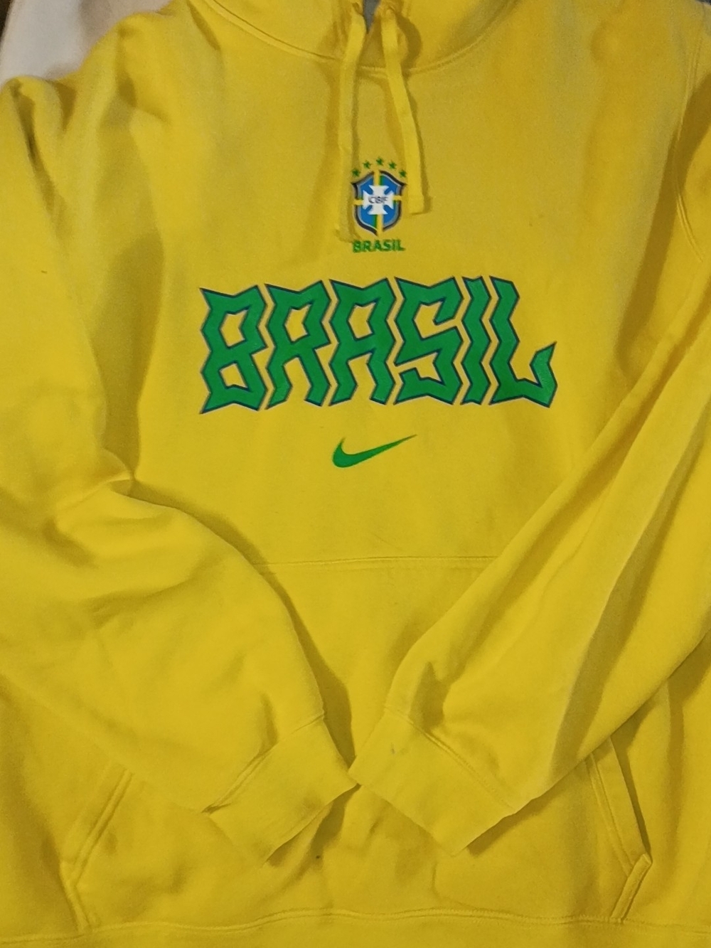 Nike Brazil National Team Lockup Club Pullover Hoodie in dynamic dyn